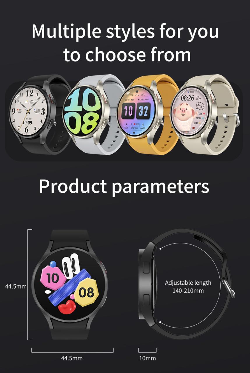 Blood Pressure Blood Oxygen Blood Sugar Monitoring, Voice Call Health Waterproof Smartwatch