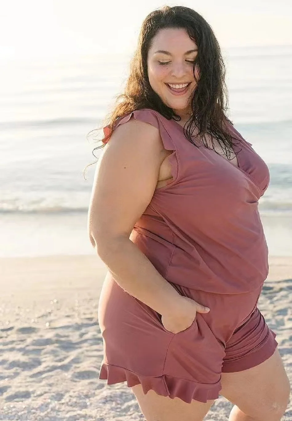 Built In Bra And Leggings Swim Romper