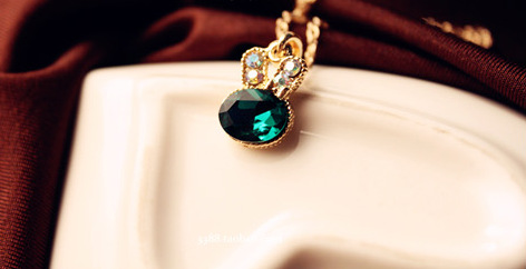 The Necklace Is With A Green Rabbit