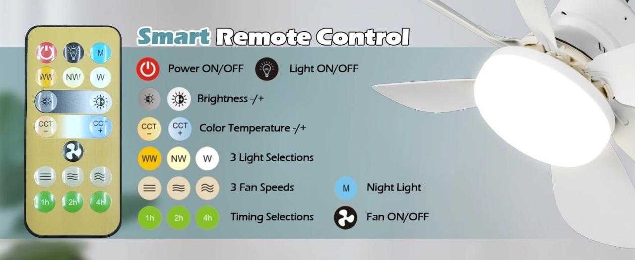 Bright Cool Ceiling Socket Fan & Light With Remote