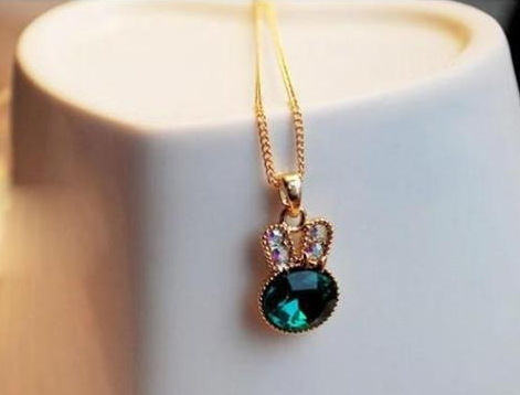 The Necklace Is With A Green Rabbit