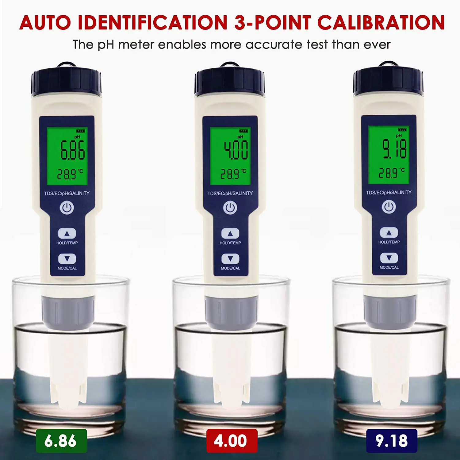 5-in-1 Digital Ph Meter With Tds /Ec /Salinity /Temp