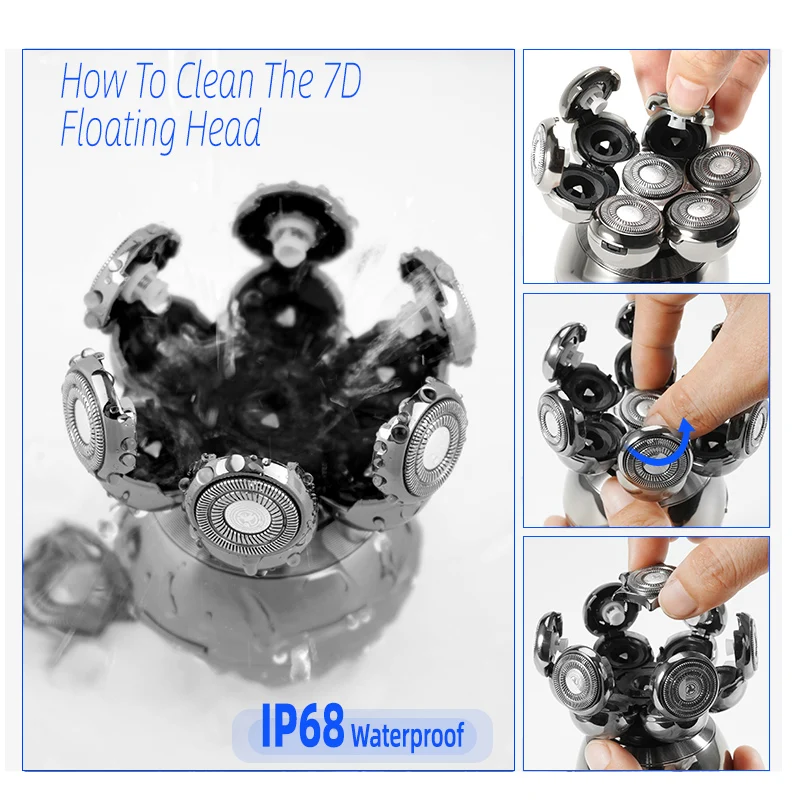 7d Portable Waterproof Electric Shaver