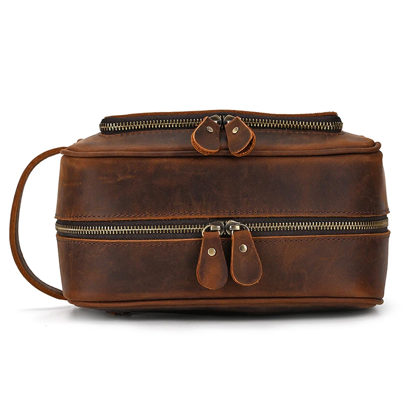 Large Toiletry Bag Made Of Premium Leather