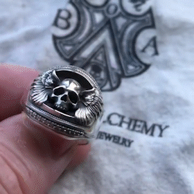 Revenant Skull Ring Sterling Silver