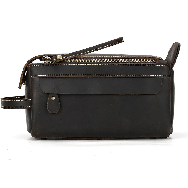 Large Toiletry Bag Made Of Premium Leather