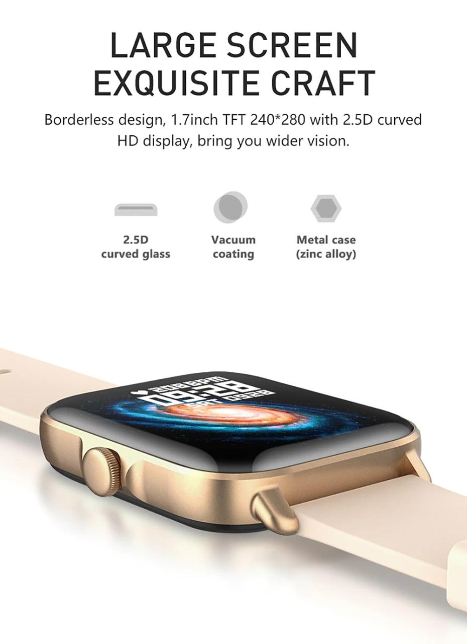 Bluetooth Answer Call Ip67 Waterproof Heart Rate Sleep Tracking Ai Voice Control