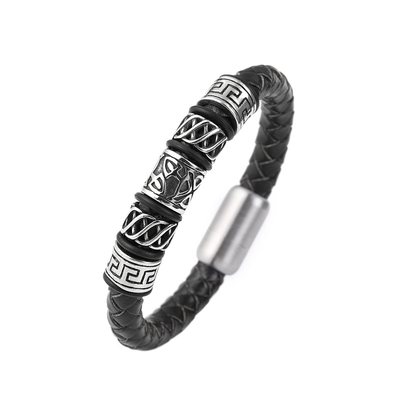 Mens Fashion Hot-selling Personality Cowhide Bracelet Woven Accessories