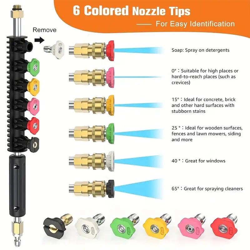 4000 Psi Telescoping High Pressure Washer Wand Set For Gutter & Roof Drainage & Walls Cleaning