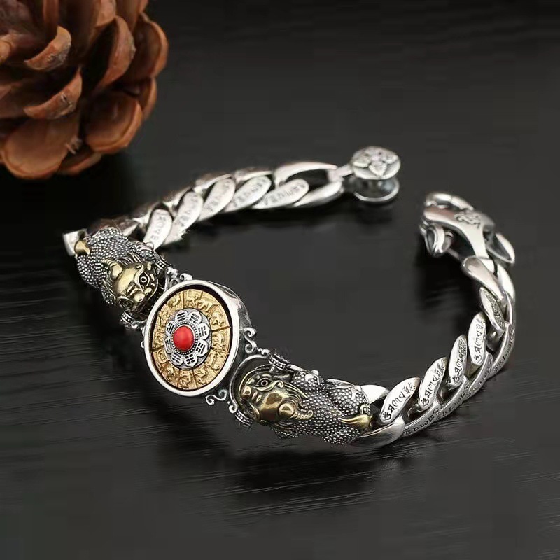 925 Silver Lucky Money Pixiu Bracelet