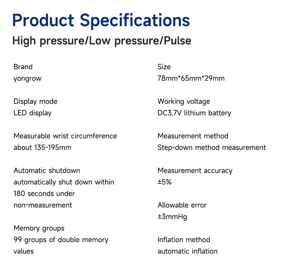 Wrist Blood Pressure Monitor