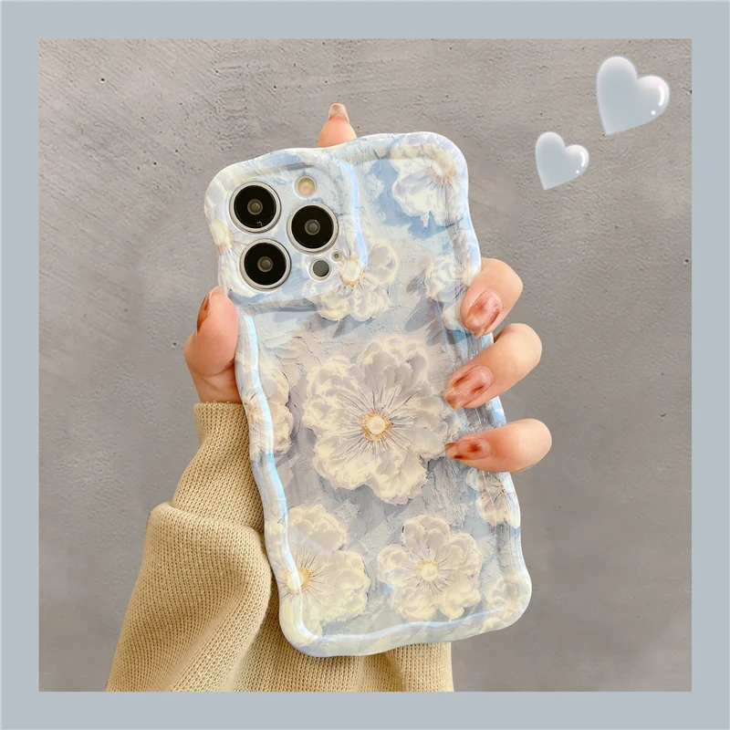 Colorful Floral Wavy Iphone Case