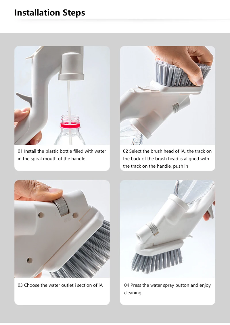4-in-1 Bathroom Floor And Wall Cleaner Tool