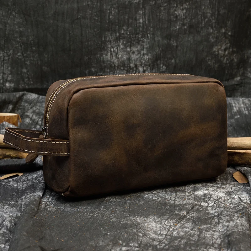 Large Toiletry Bag Made Of Premium Leather