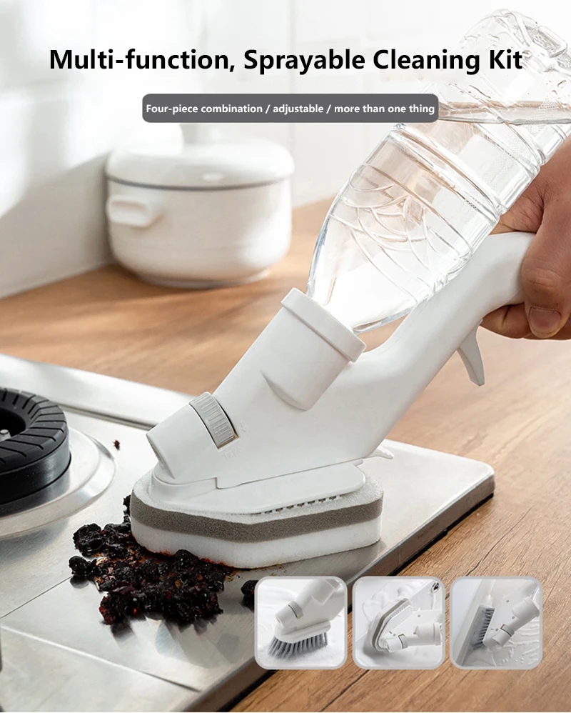 4-in-1 Bathroom Floor And Wall Cleaner Tool
