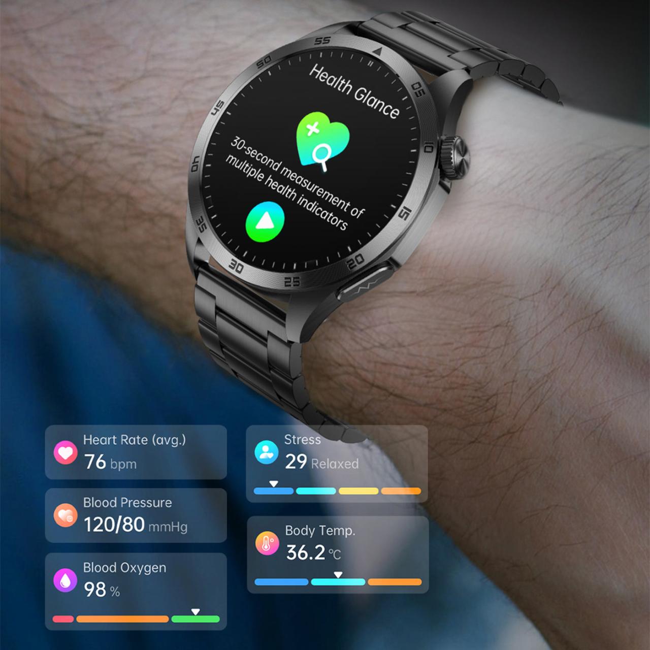Intelligent Micro-physical Examination Blood Glucose Ecg Pressure Blood Oxygen Smartwatch