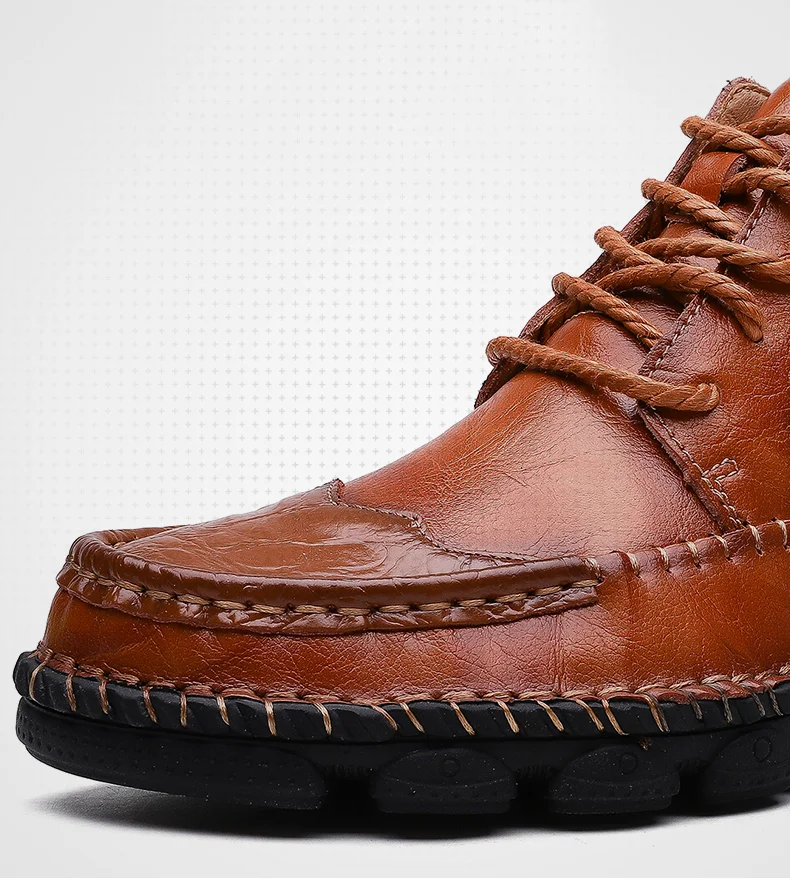 Designer Men’s Leather Outdoor Work Walking Ankle Boots