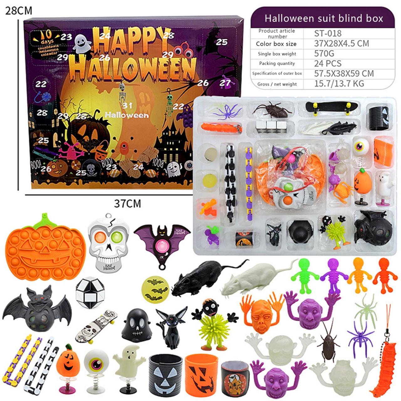 Halloween Advent Calendar Toy Set