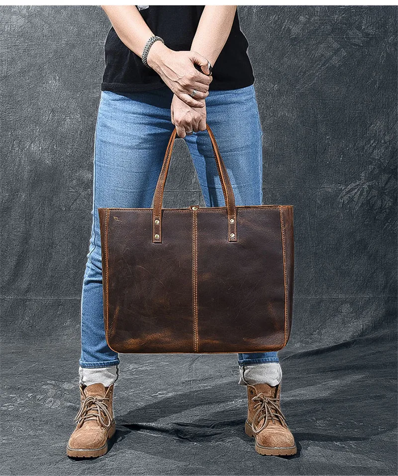 Leather Handbag Womens Shoulder Shopping Tote Bag