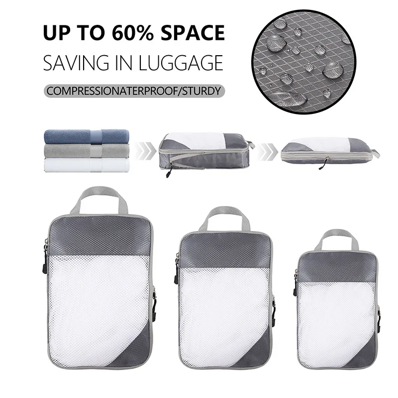Expandable & Compression Packing Cubes – 6x Pcs