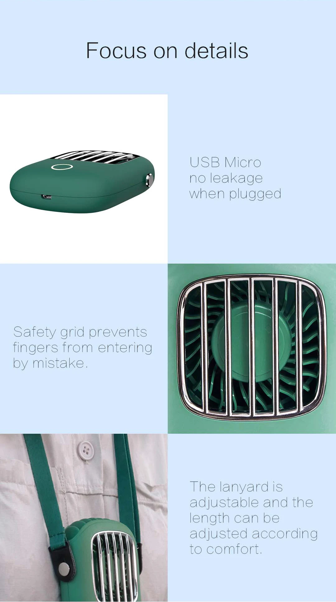2024 Portable Neck Fan