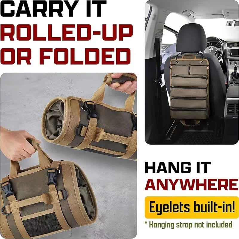 Car Hardware Tool Storage Bag Roll Kit