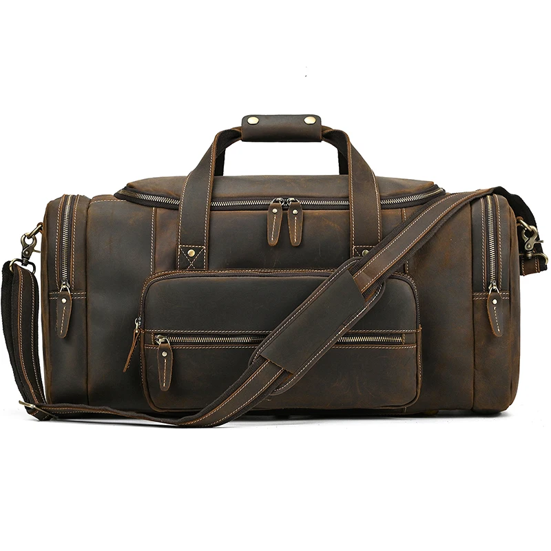Johanna Wide Open Travel Duffel Bag - Dark Oak