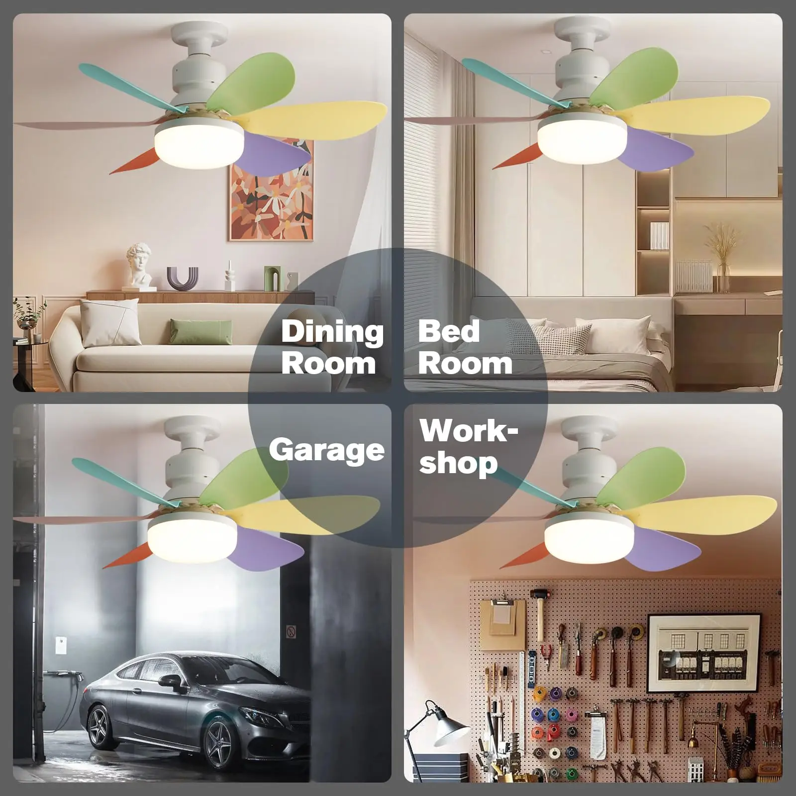 Bright Cool Ceiling Socket Fan & Light With Remote