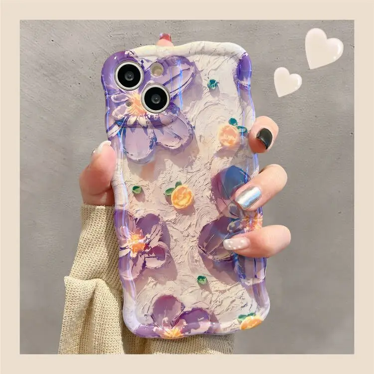 Colorful Floral Wavy Iphone Case