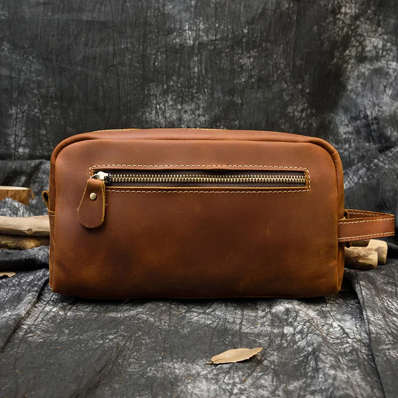 Large Toiletry Bag Made Of Premium Leather