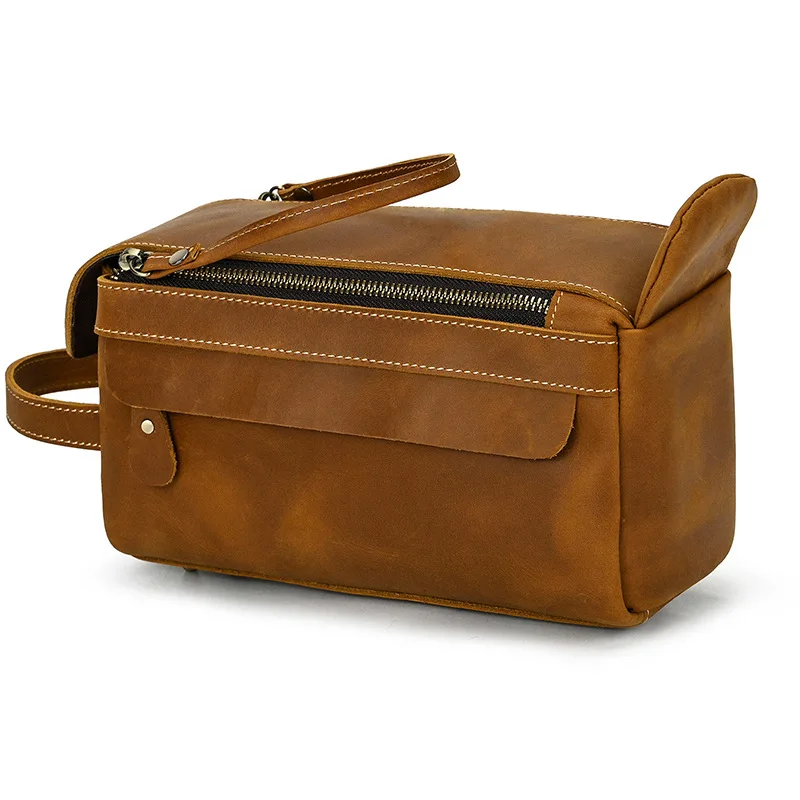 Large Toiletry Bag Made Of Premium Leather
