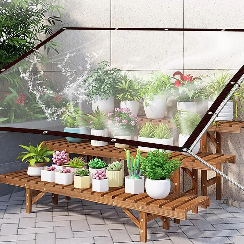 2m*2m The Sunshade Tarpaulin Is Transparent, With Perforations, Rainproof And Windproof