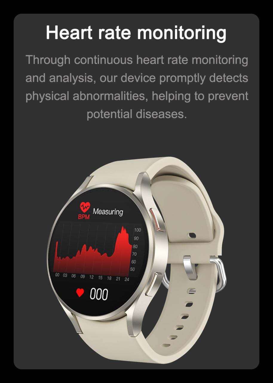 Blood Pressure Blood Oxygen Blood Sugar Monitoring, Voice Call Health Waterproof Smartwatch