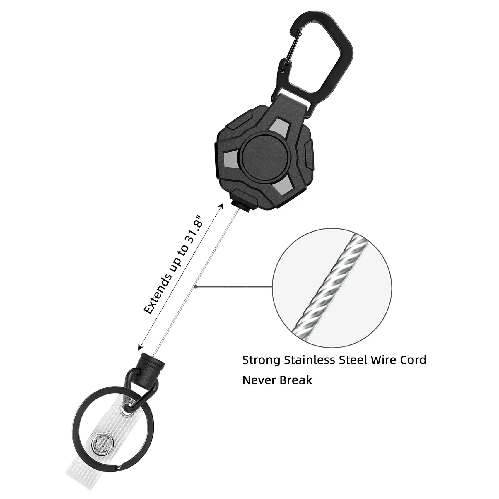 Heavy Retractable Keychain
