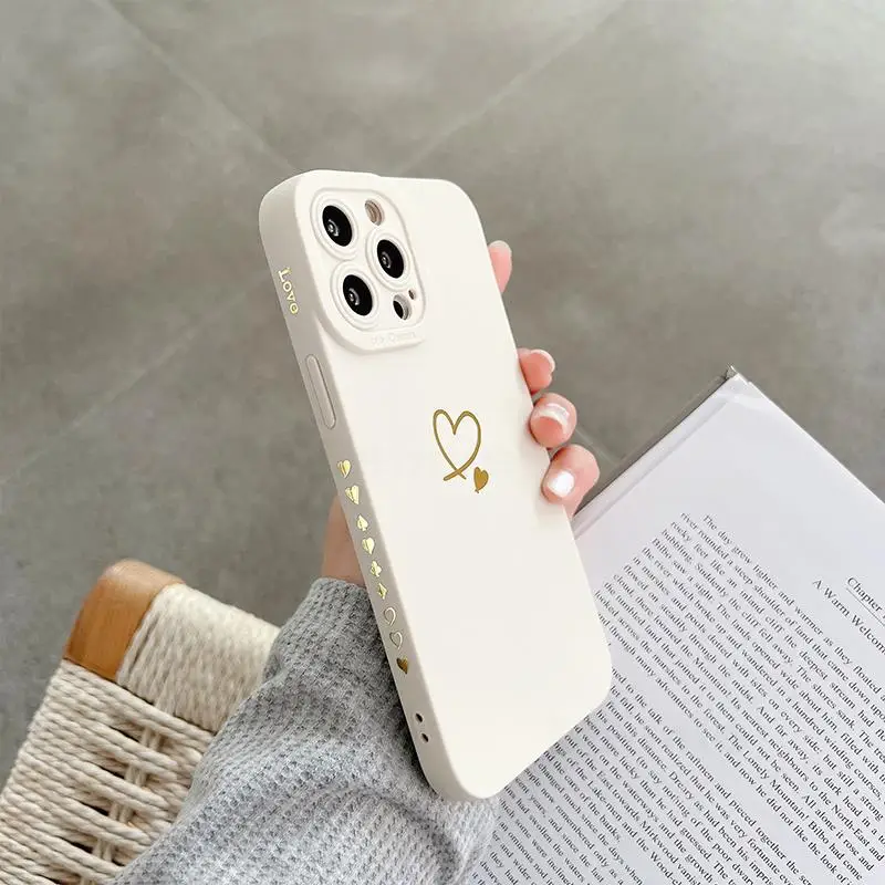 Golden Heart Iphone Case