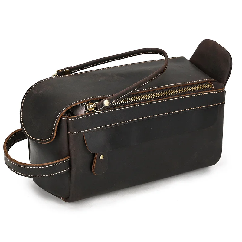 Large Toiletry Bag Made Of Premium Leather