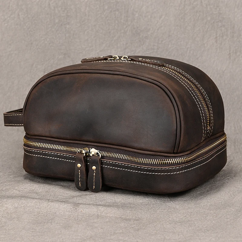 Large Toiletry Bag Made Of Premium Leather