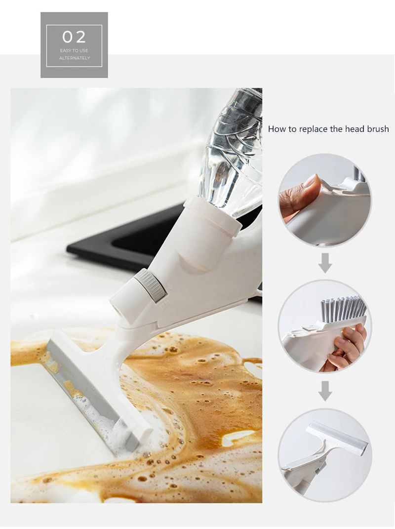 4-in-1 Bathroom Floor And Wall Cleaner Tool