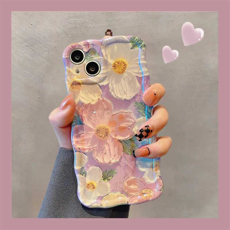Colorful Floral Wavy Iphone Case