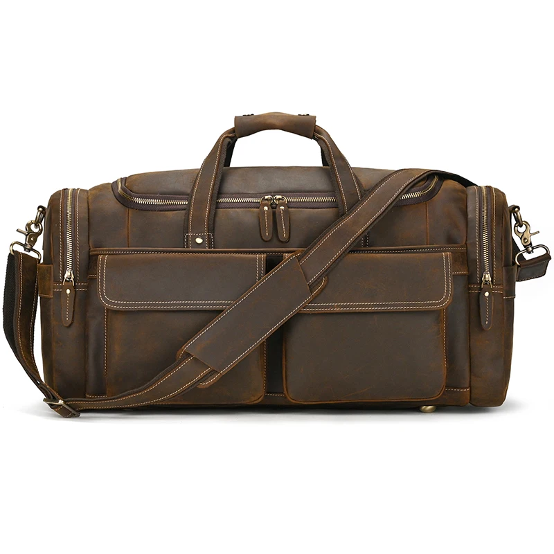 Johanna Wide Open Travel Duffel Bag - Dark Oak