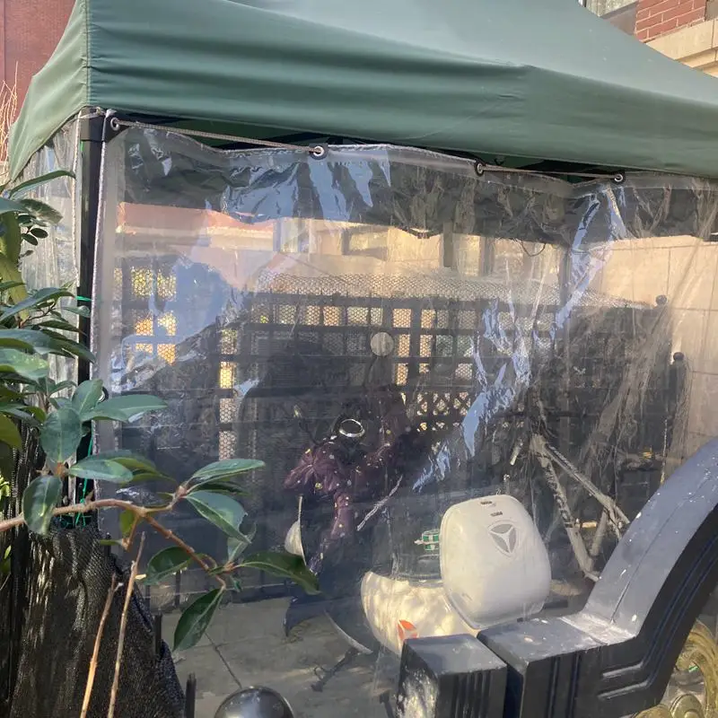 2m*2m The Sunshade Tarpaulin Is Transparent, With Perforations, Rainproof And Windproof