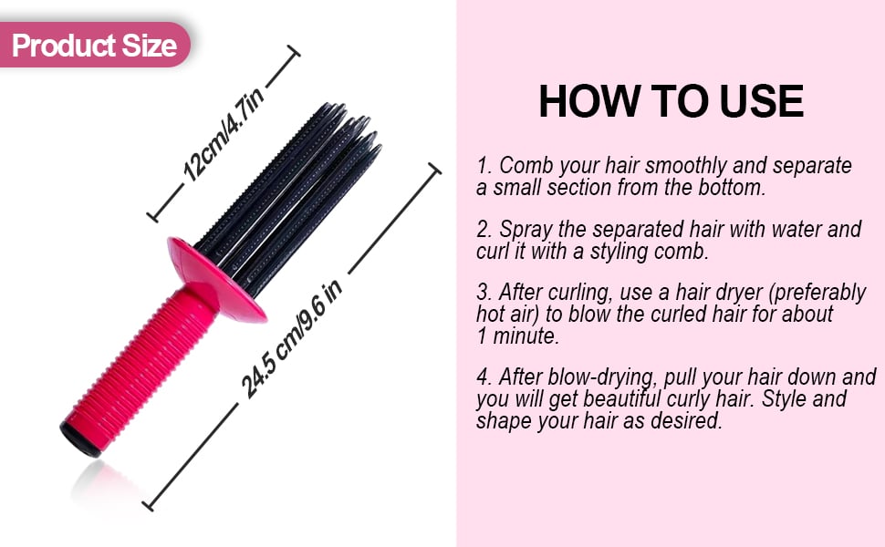 Heatless Hair Fluffy Curling Roll Comb