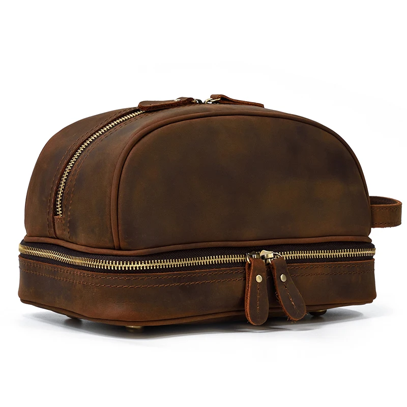 Large Toiletry Bag Made Of Premium Leather