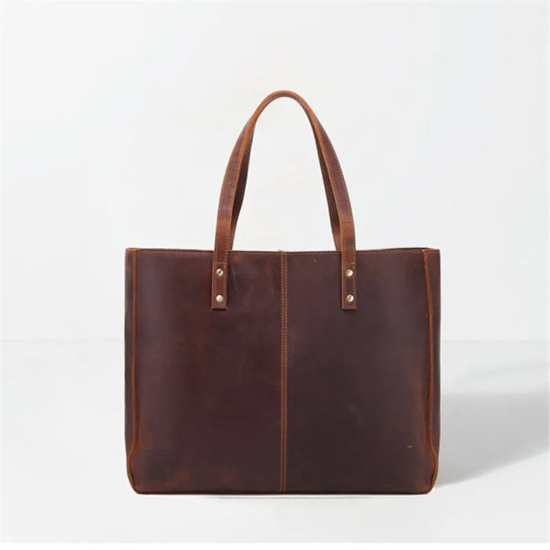 Leather Handbag Womens Shoulder Shopping Tote Bag
