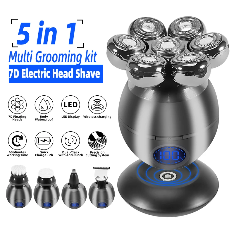 7d Portable Waterproof Electric Shaver