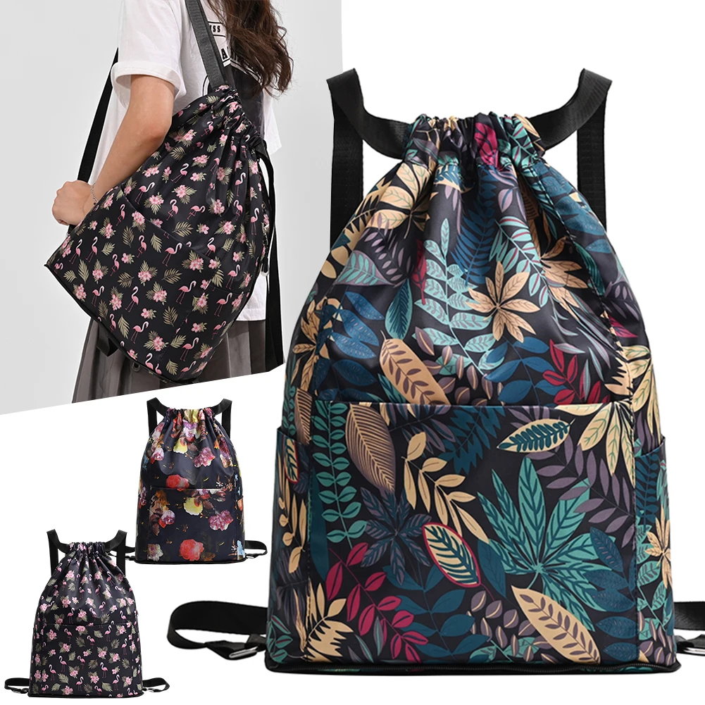 Drawstring Foldable Large Capacity Dry-wet Separation Travel Sports Backpack