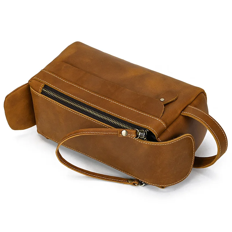 Large Toiletry Bag Made Of Premium Leather