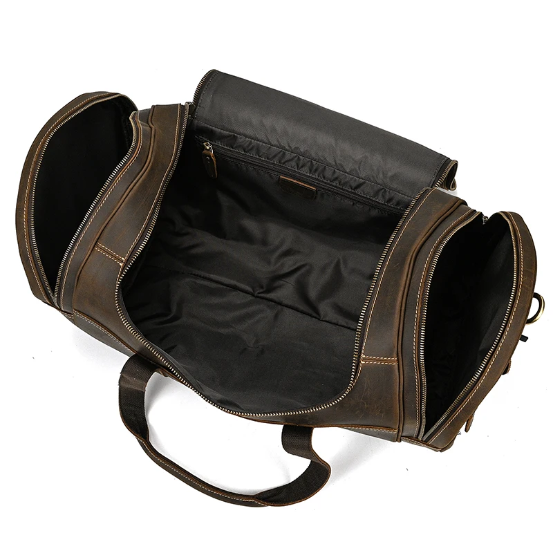 Johanna Wide Open Travel Duffel Bag - Dark Oak