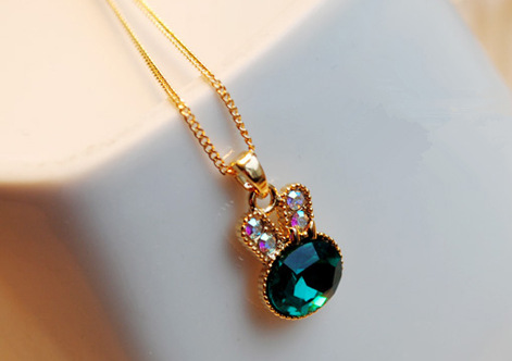 The Necklace Is With A Green Rabbit
