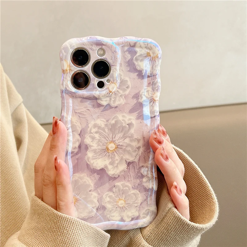 Colorful Floral Wavy Iphone Case